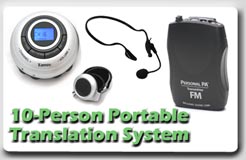 10-person portable translation system